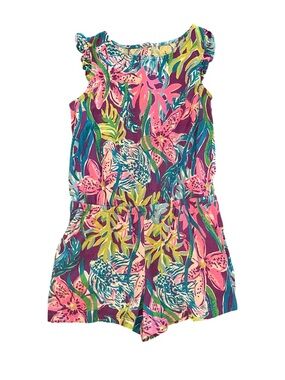 Lily Pulitzer Patsi Girls' Multicolor Floral Romper